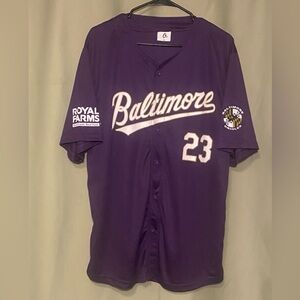 Baltimore Orioles /Ravens # 23  SGA  Purple Pride Baseball Jersey Adult  XL
